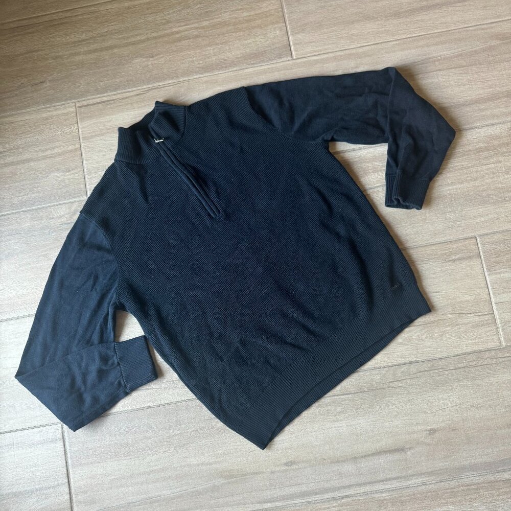 Michael Kors Men's Navy 1/3 Zip 100% Cotton Pullover
